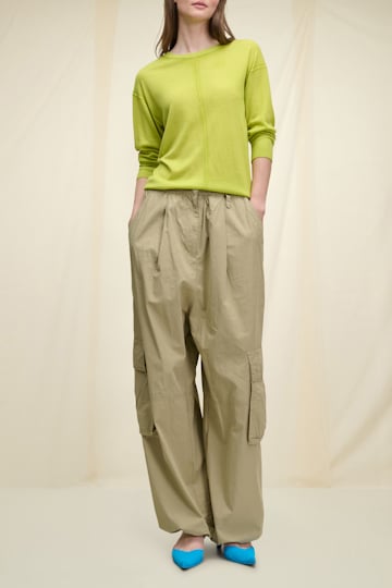 Dorothee Schumacher Merino-silk sweater with exposed seams acid green
