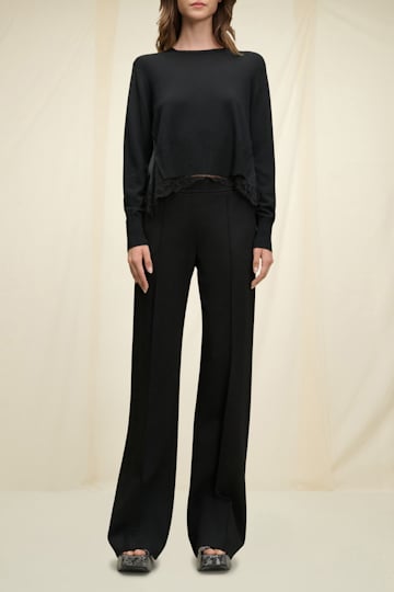 Dorothee Schumacher Sweater with satin and lace pure black