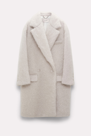 Dorothee Schumacher Oversized coat made from a mohair blend fluffy light beige