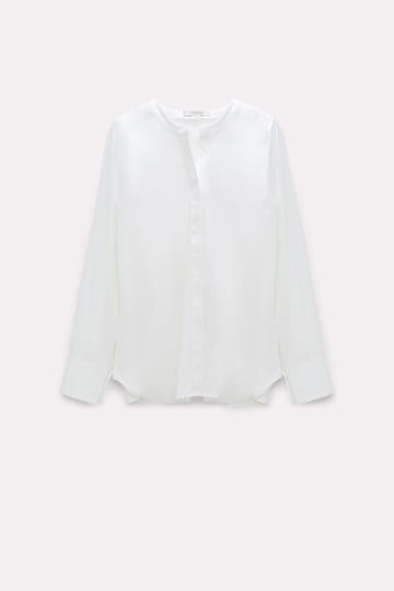 Dorothee Schumacher Poplin blouse with a deep knotted back neckline pure white