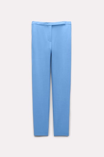 Dorothee Schumacher Cigarette pants with topstitch detailing cornflower blue