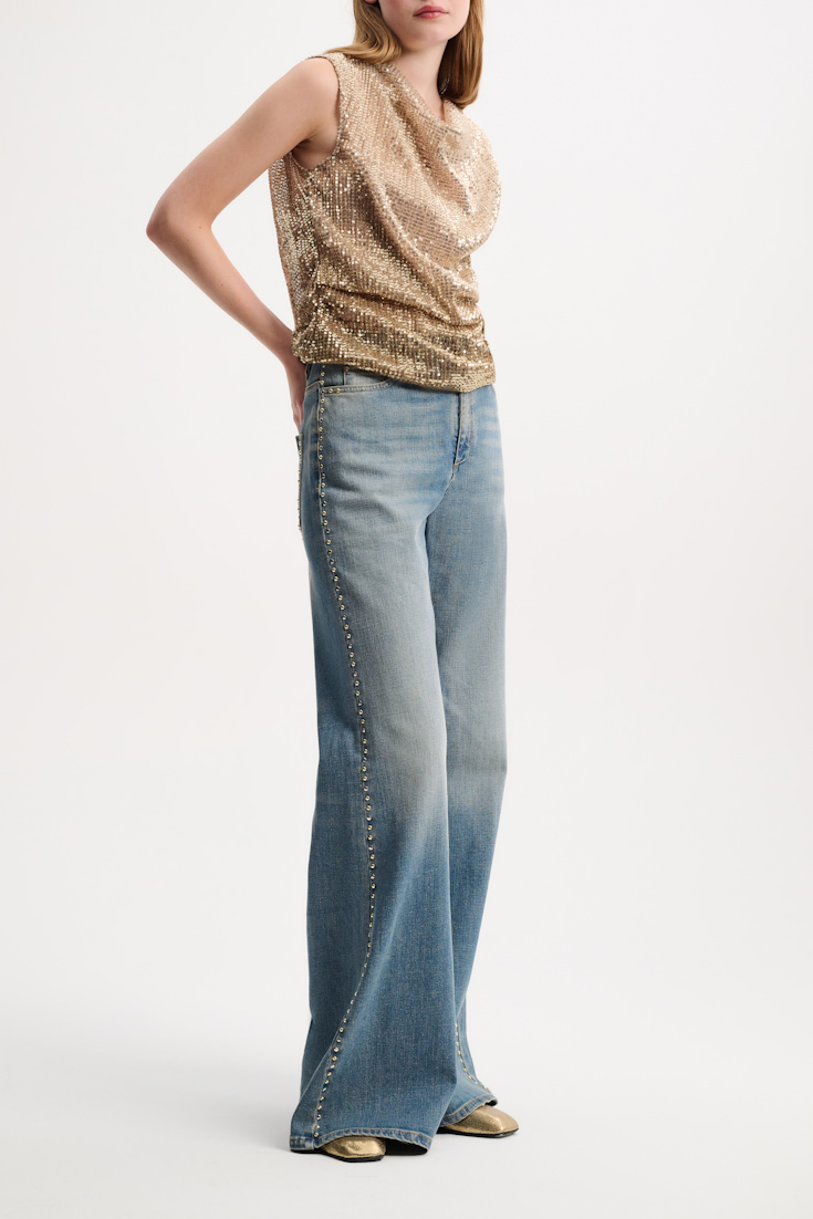 Dorothee Schumacher Jeans mit Ziersteinen dark denim