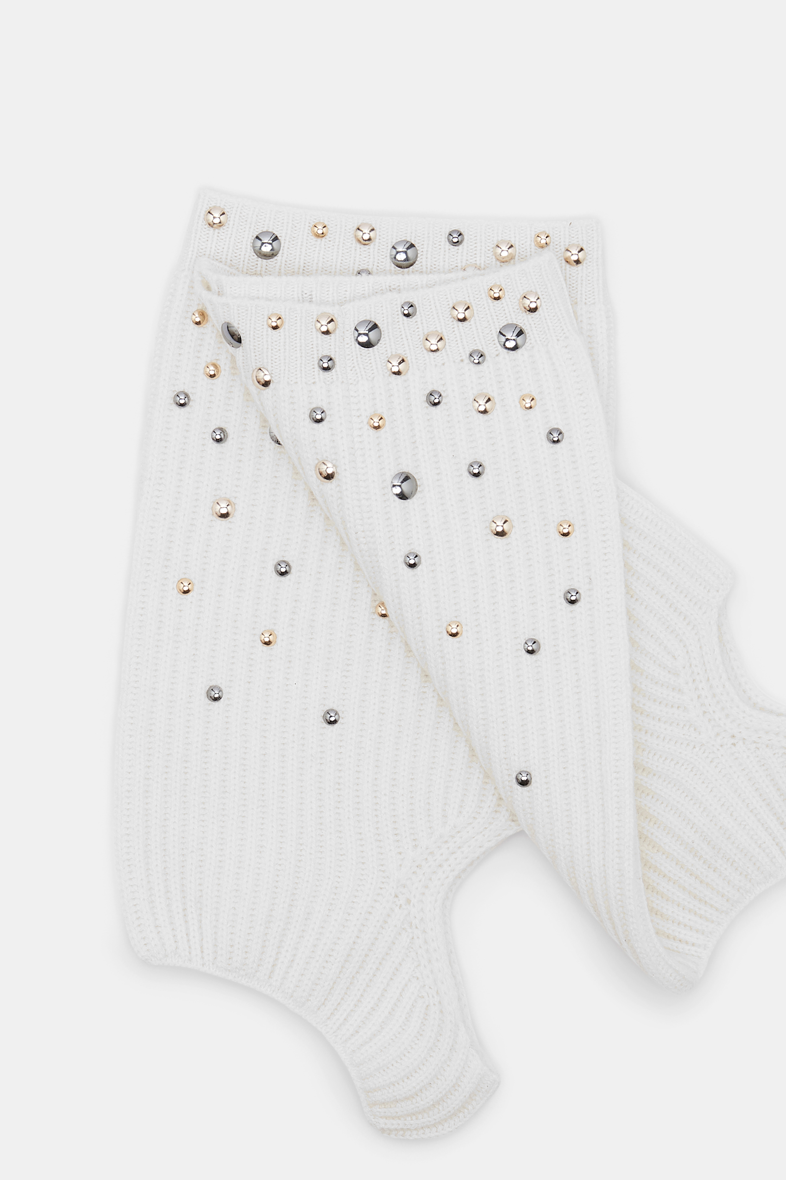Dorothee Schumacher Stud-embellished cashmere leg warmers cozy white