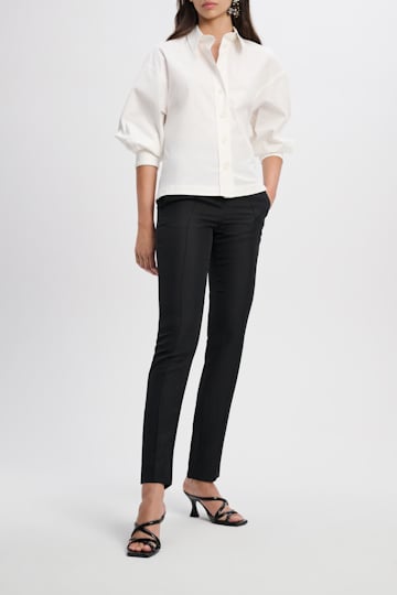Dorothee Schumacher Cotton poplin blouse with a draped back pure white