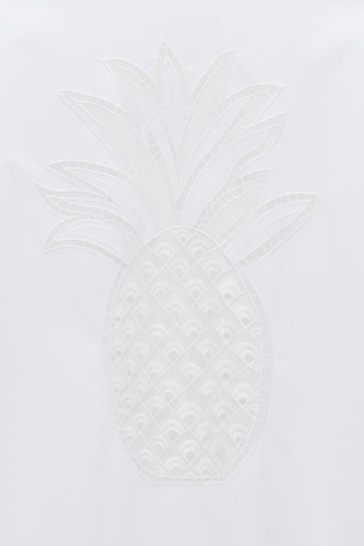 Dorothee Schumacher Hemd mit Ananas Stickerei hinten pure white