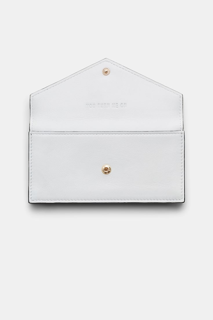 Dorothee Schumacher Leather envelope wallet shaded white