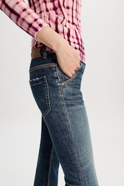 Dorothee Schumacher Cropped flared jeans with Western details denim blue