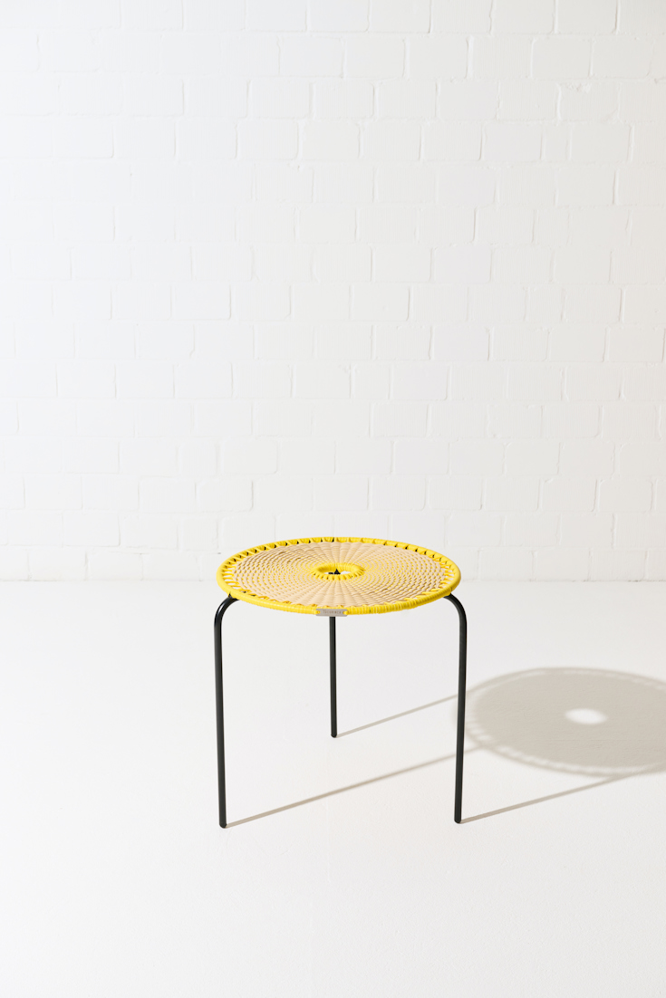 Dorothee Schumacher HANDWOVEN SMALL COFFEE TABLE amarillo beige mix
