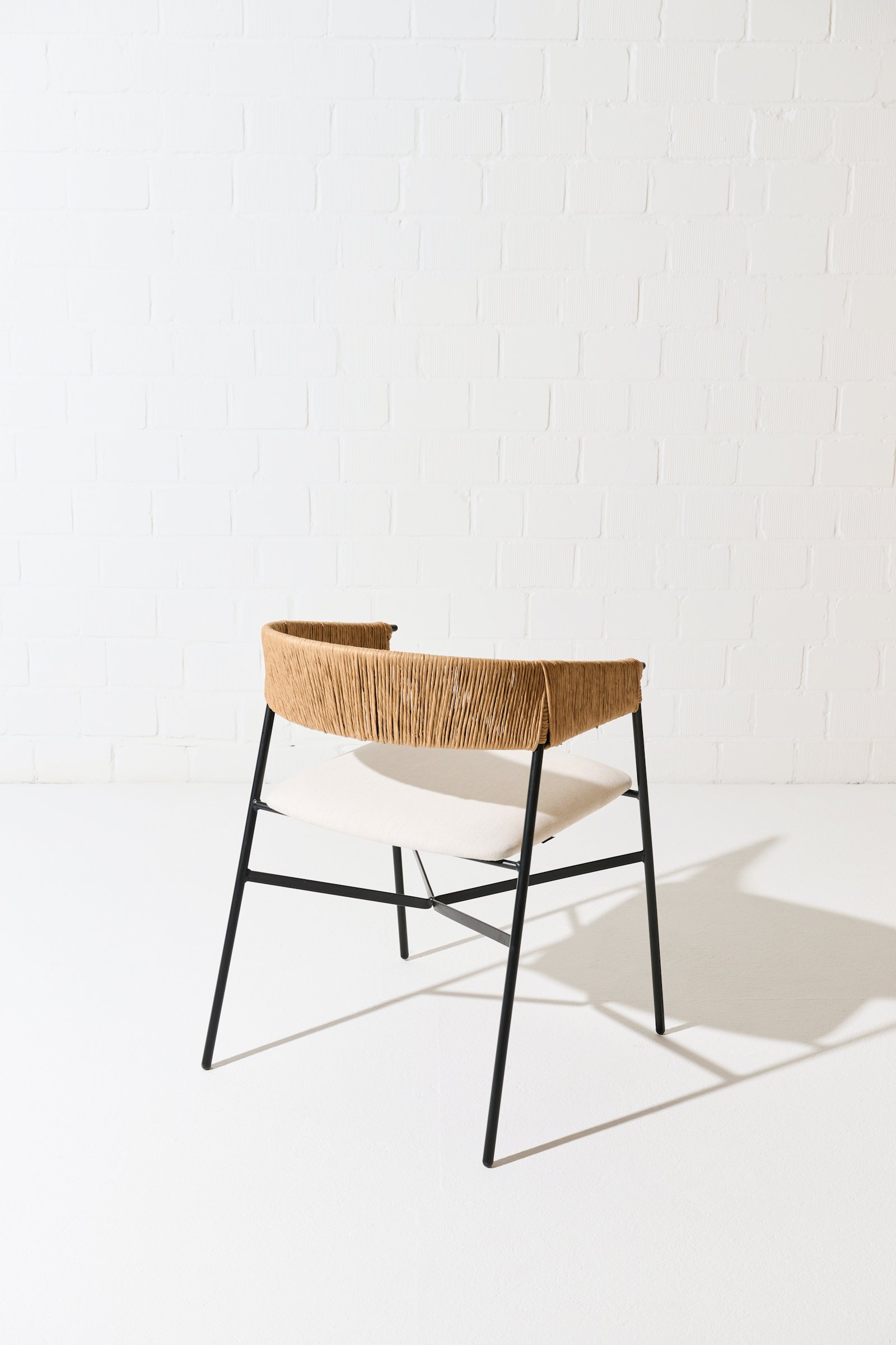 Dorothee Schumacher Handwoven chair for indoors cordon cienaguero blanco mix
