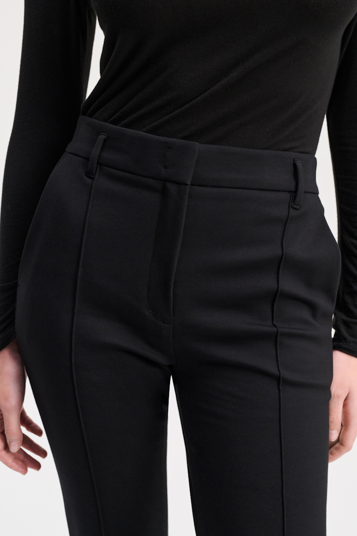 Dorothee Schumacher FLARED PANTS IN PUNTO MILANO pure black