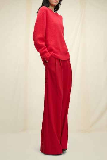 Dorothee Schumacher Weicher Pullover aus Kaschmir und Seide warm red