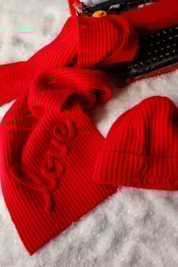 Dorothee Schumacher Gerippter Merino-Kaschmir-Schal LOVE lollipop