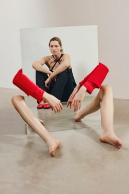 Dorothee Schumacher Embroidered tank top with bow detail pure black