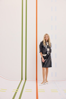 Dorothee Schumacher Jacke aus Lackleder dark navy