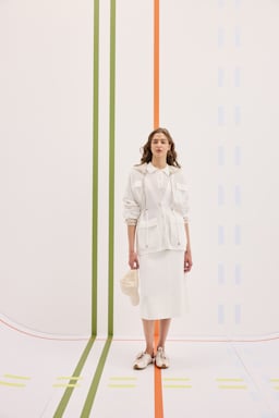 Dorothee Schumacher Cardigan aus Baumwoll-Stretch im Pointelle-Muster eggshell