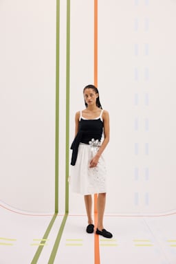 Dorothee Schumacher Rock Broderie-Anglais-Stickerei aus Baumwolle pure white