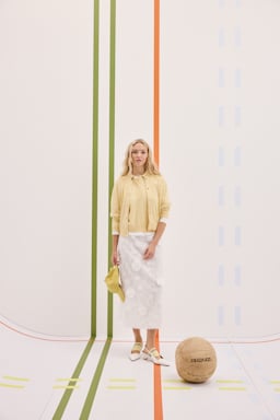 Dorothee Schumacher Rock aus besticktem Organza pure white