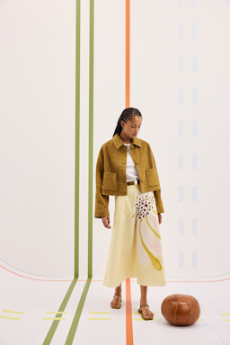 Dorothee Schumacher Lederjacke aus Veloursleder greenish brown