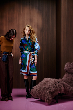 Dorothee Schumacher Oversized Polobluse aus Seidentwill colorful ribbon scarf