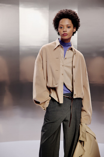 Dorothee Schumacher Cropped poplin blouse almond