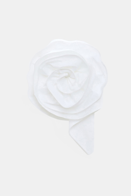 Dorothee Schumacher Limited edition XL rose brooch pure white