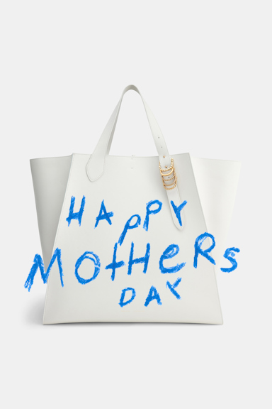 Dorothee Schumacher XL Tote Bag in soft calf leather with D-ring hardware off white