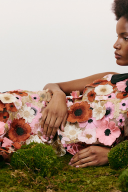 Dorothee Schumacher A-line top with 3D embroidery Multi Flower