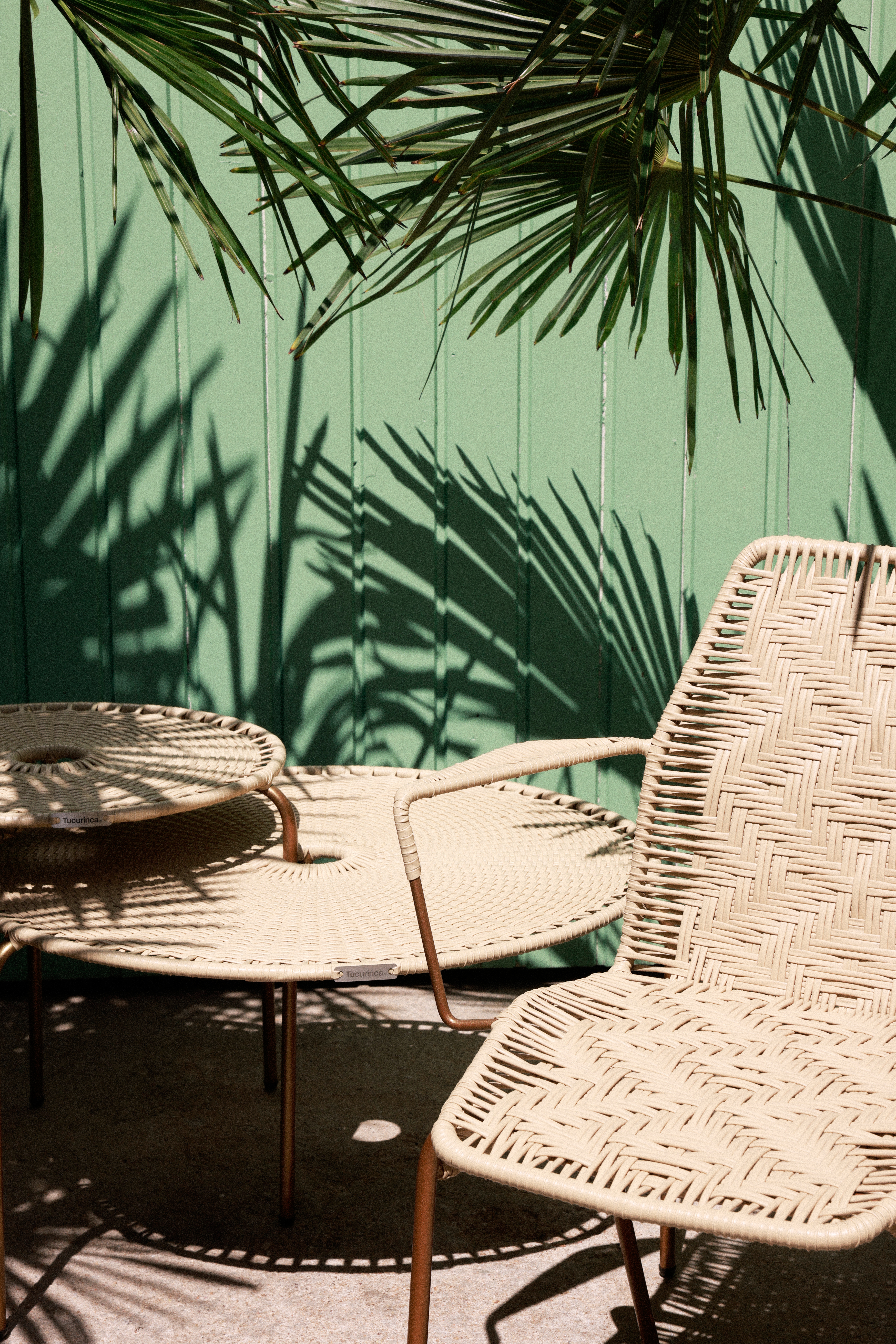 Handwoven Outdoor Furniture Beige Copper