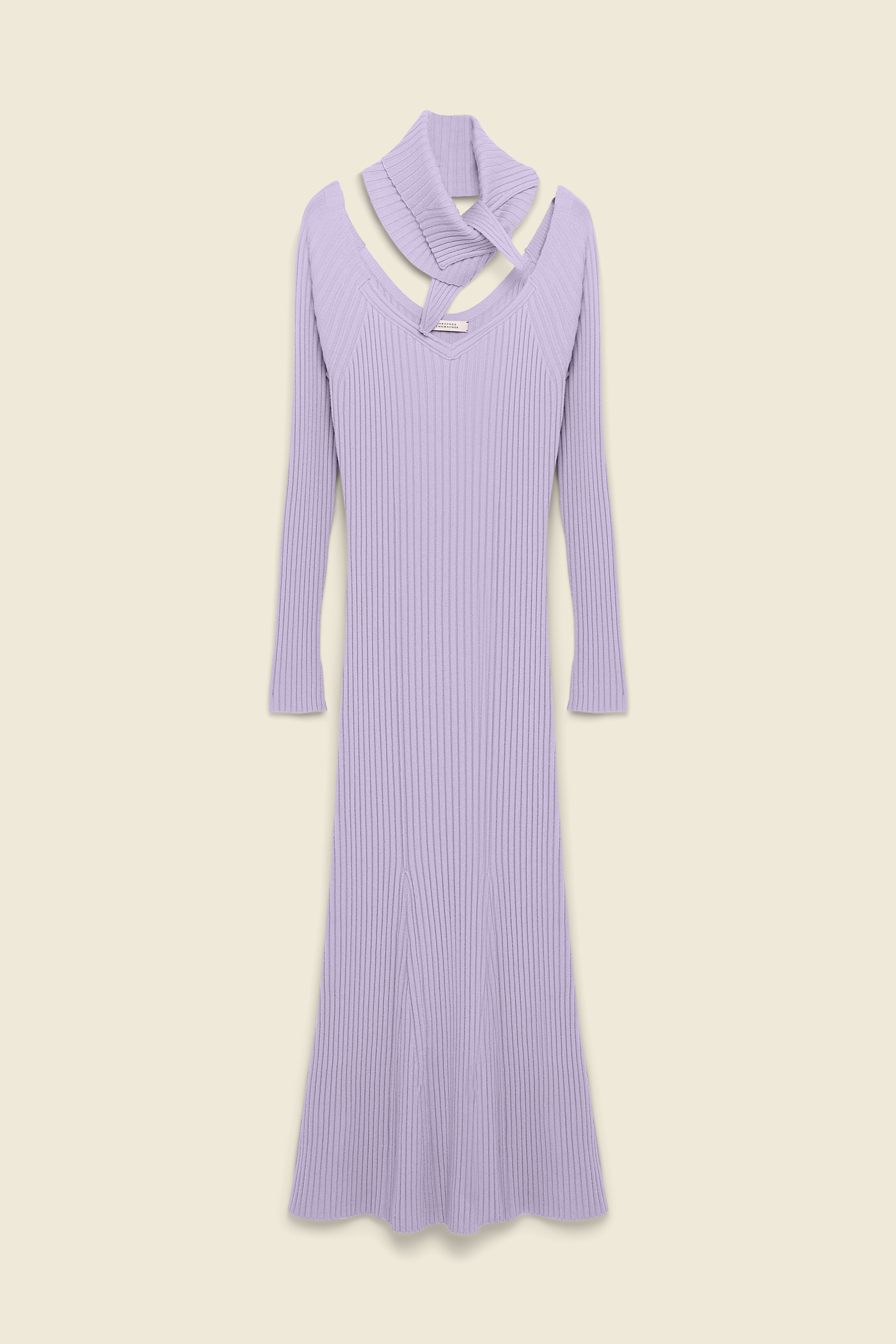 Dorothee Schumacher KNIT DRESS AND SCARF SET lavender