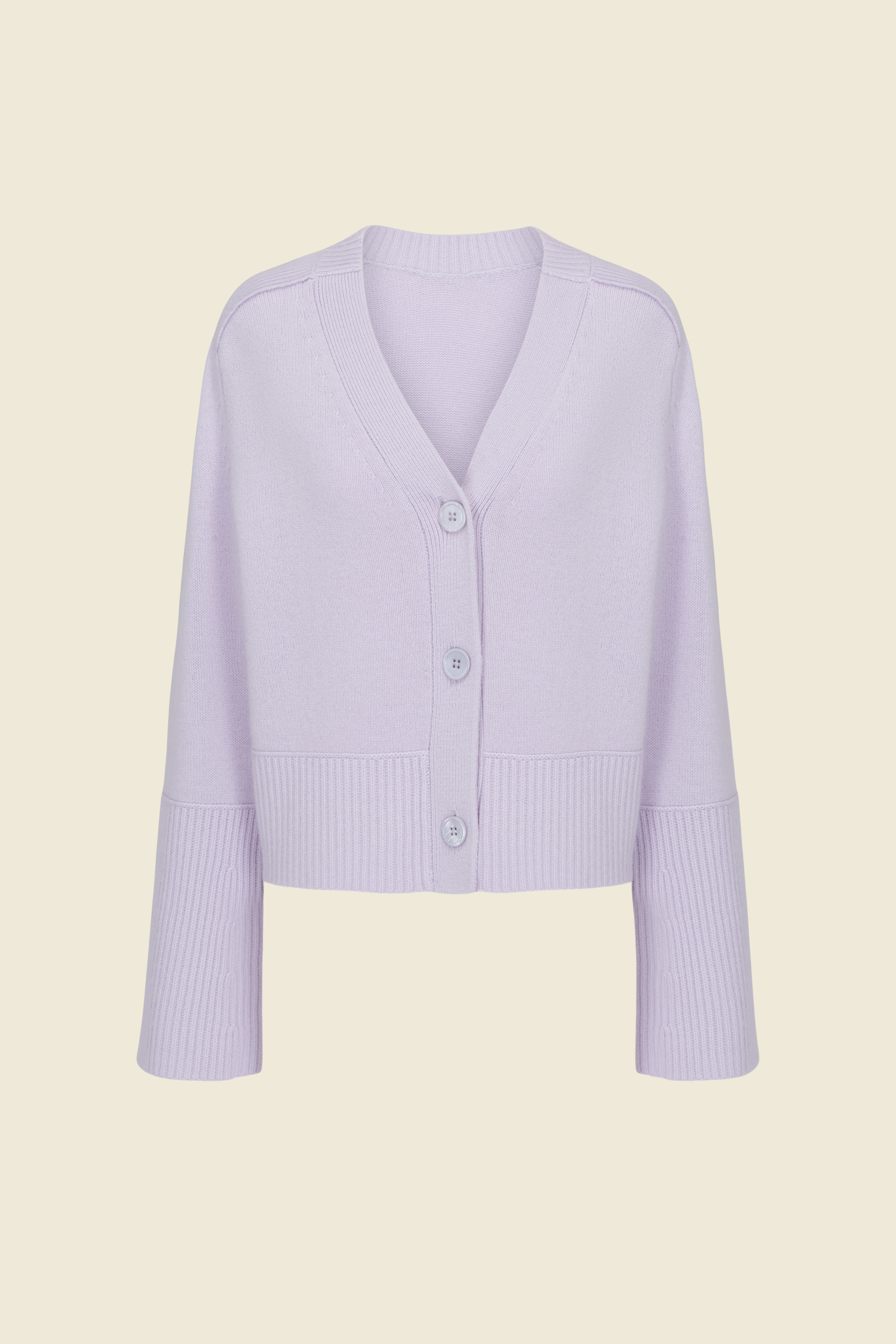Dorothee Schumacher BRUSHED WOOL-CASHMERE CARDIGAN powder lilac