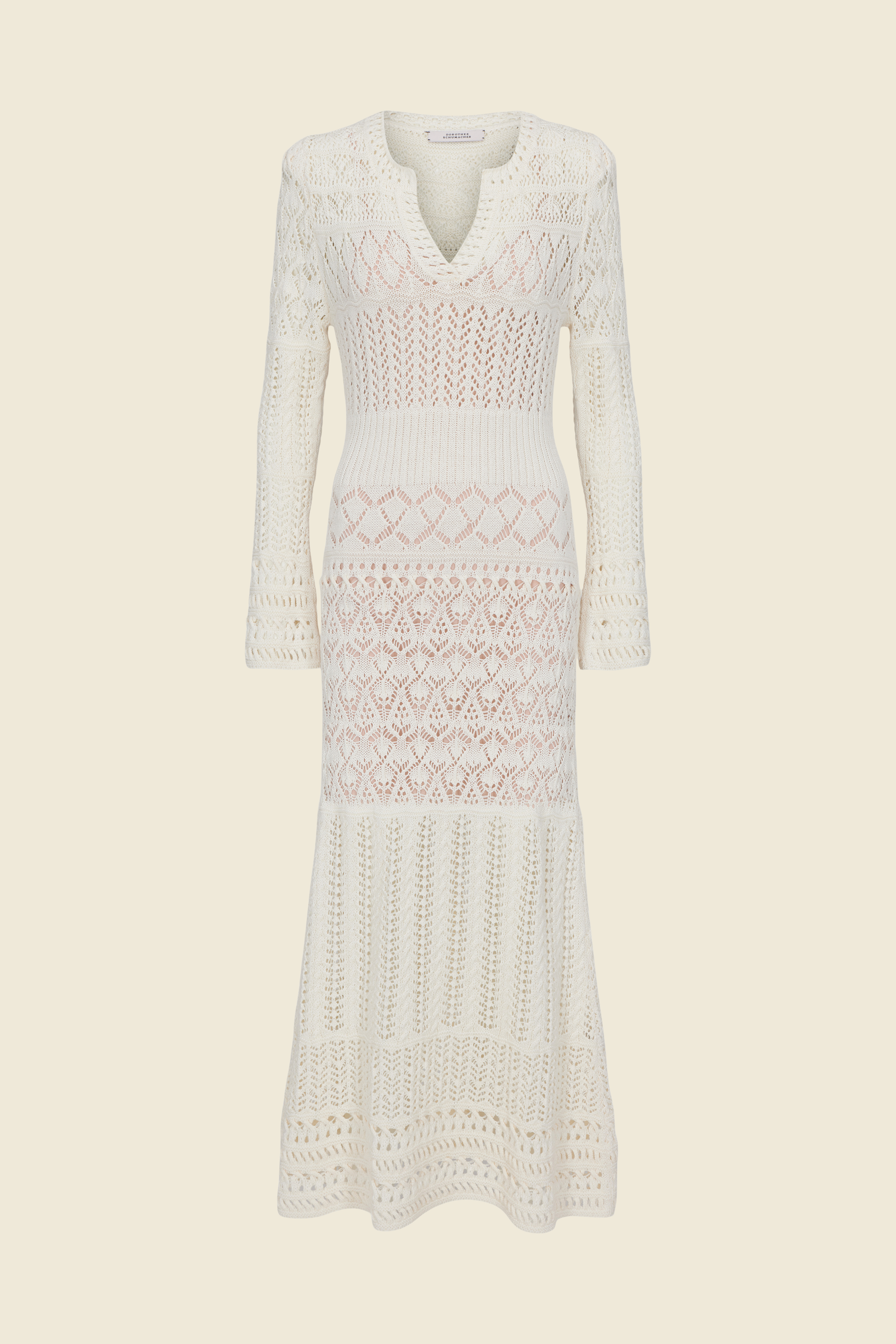 Dorothee Schumacher STRICKKLEID IN SPITZENOPTIK camellia white