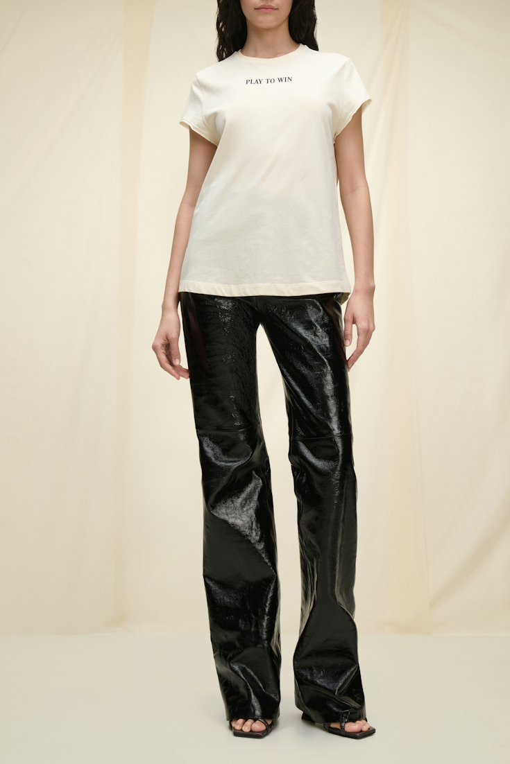 Dorothee Schumacher LETTERED COTTON T-SHIRT vanilla