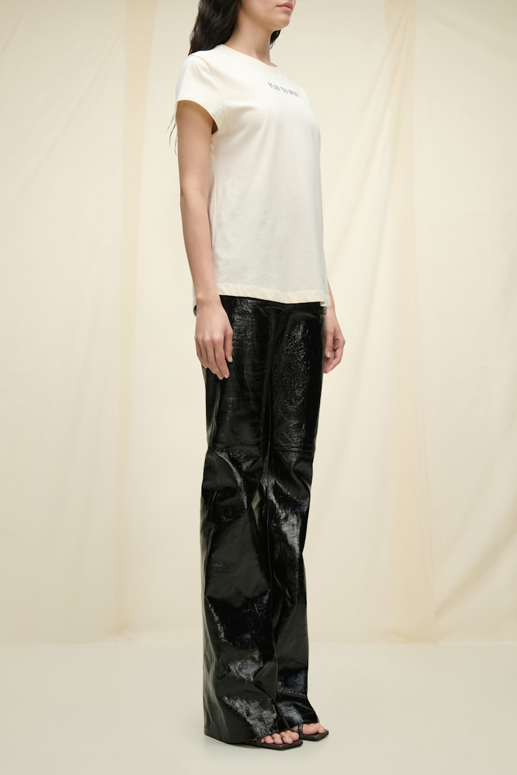 Dorothee Schumacher LETTERED COTTON T-SHIRT vanilla