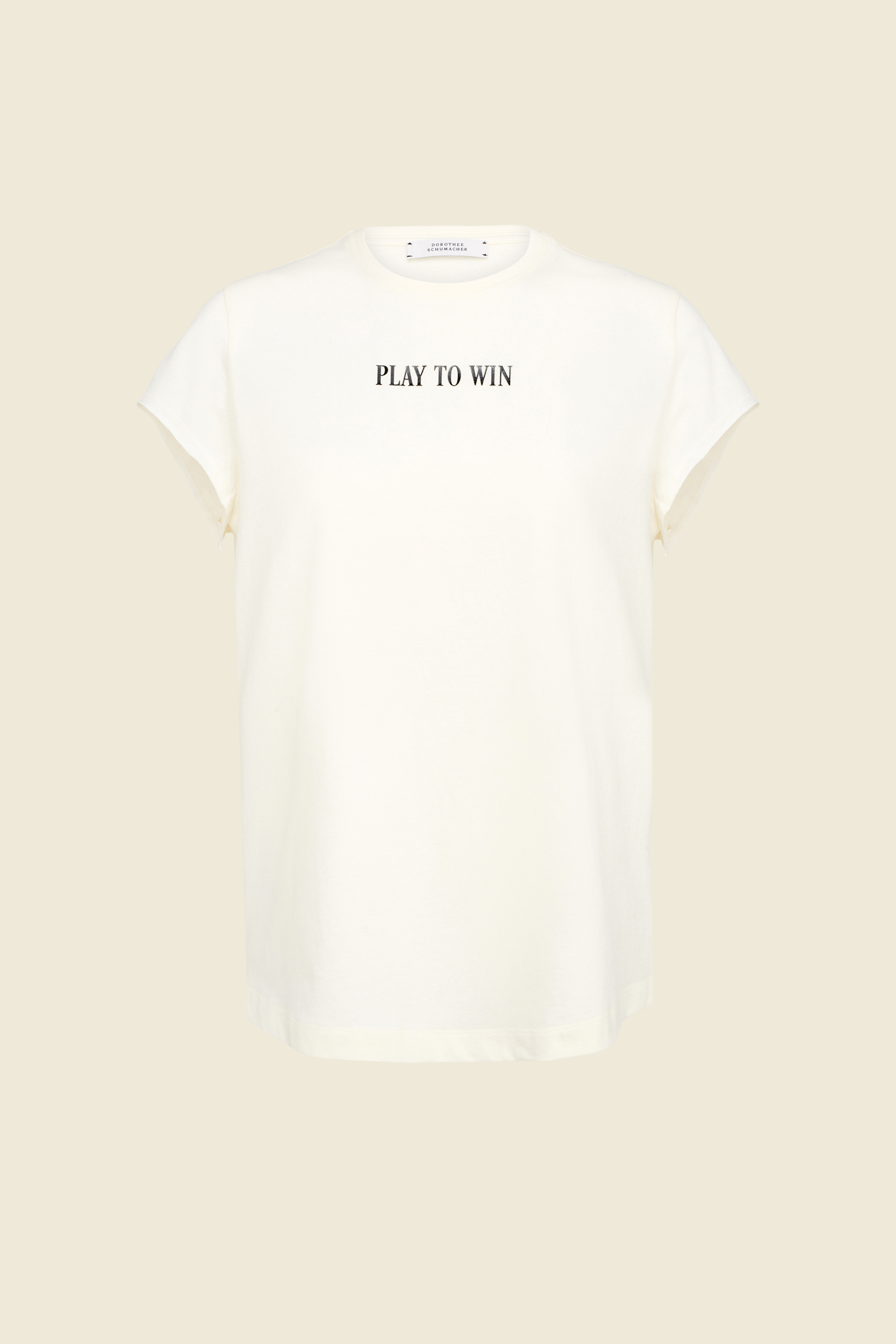 Dorothee Schumacher LETTERED COTTON T-SHIRT vanilla