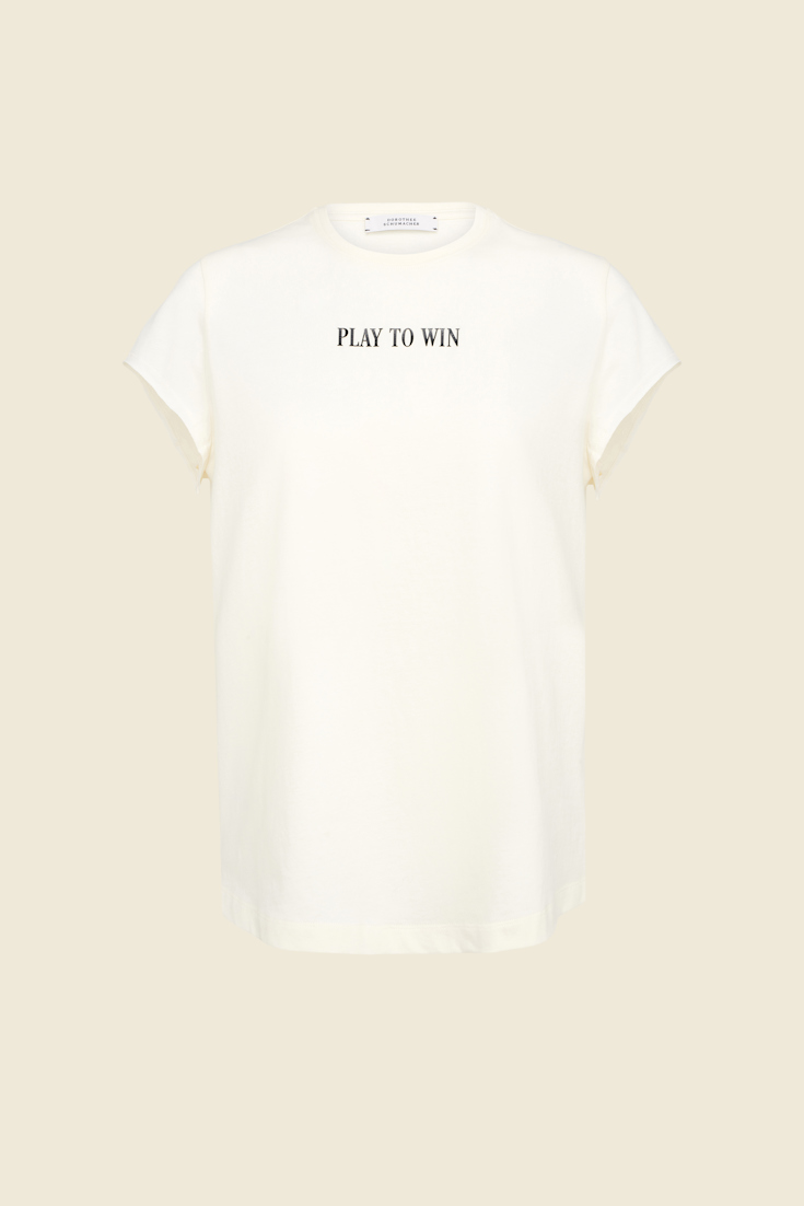 Dorothee Schumacher LETTERED COTTON T-SHIRT vanilla