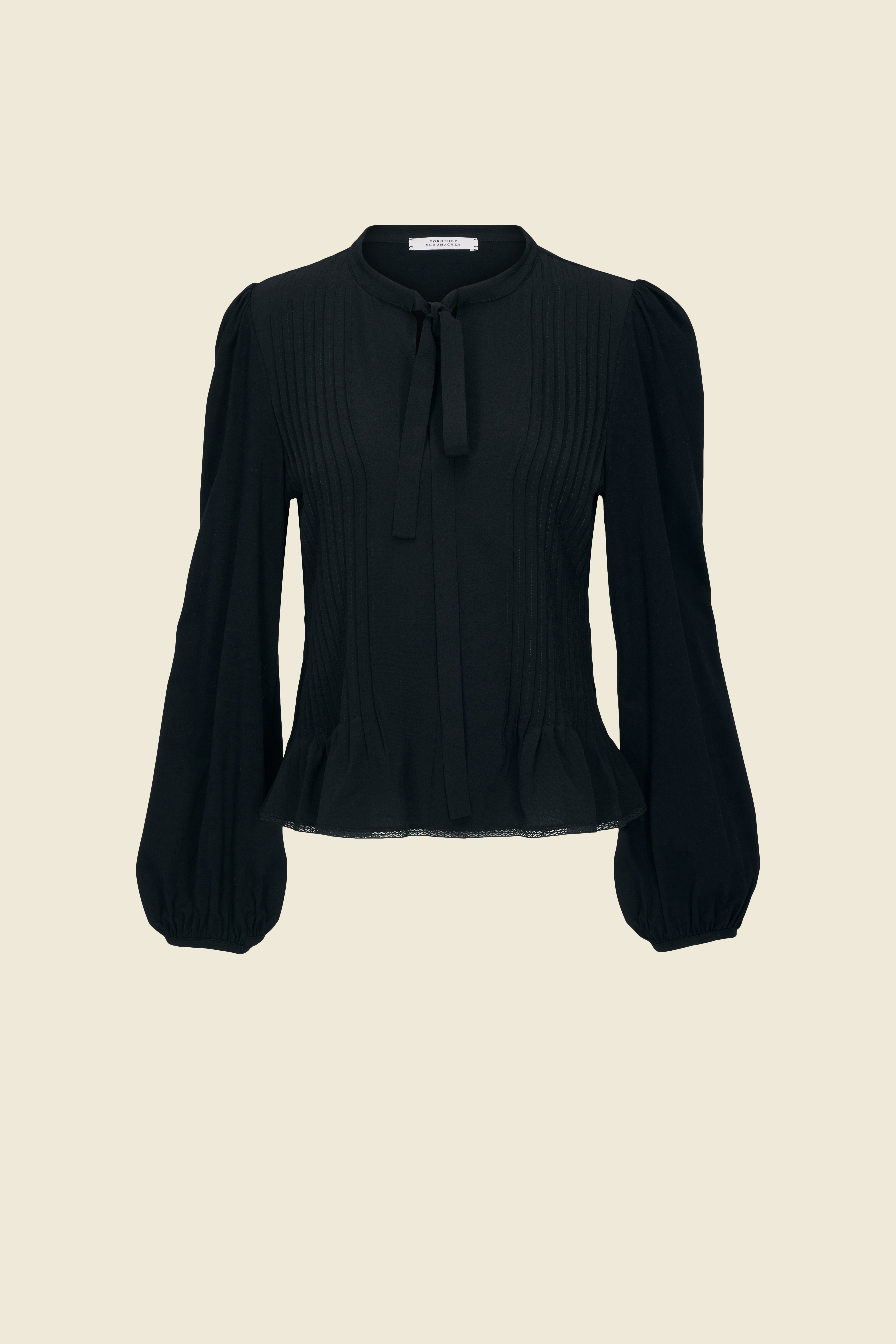 Dorothee Schumacher BLUSE MIT BIESENDETAILS pure black