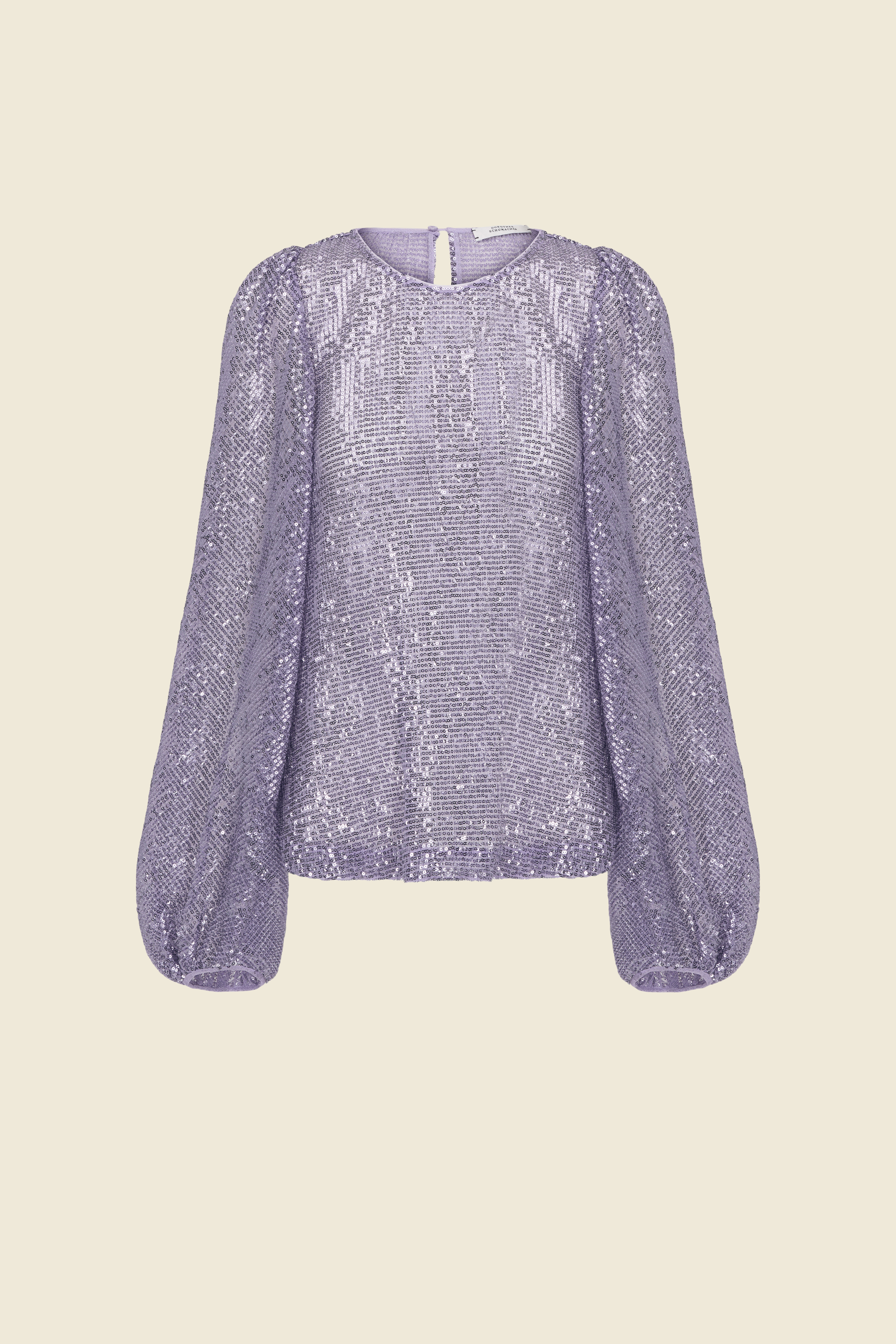 Dorothee Schumacher SEQUIN TOP WITH WIDE SLEEVES soft lilac