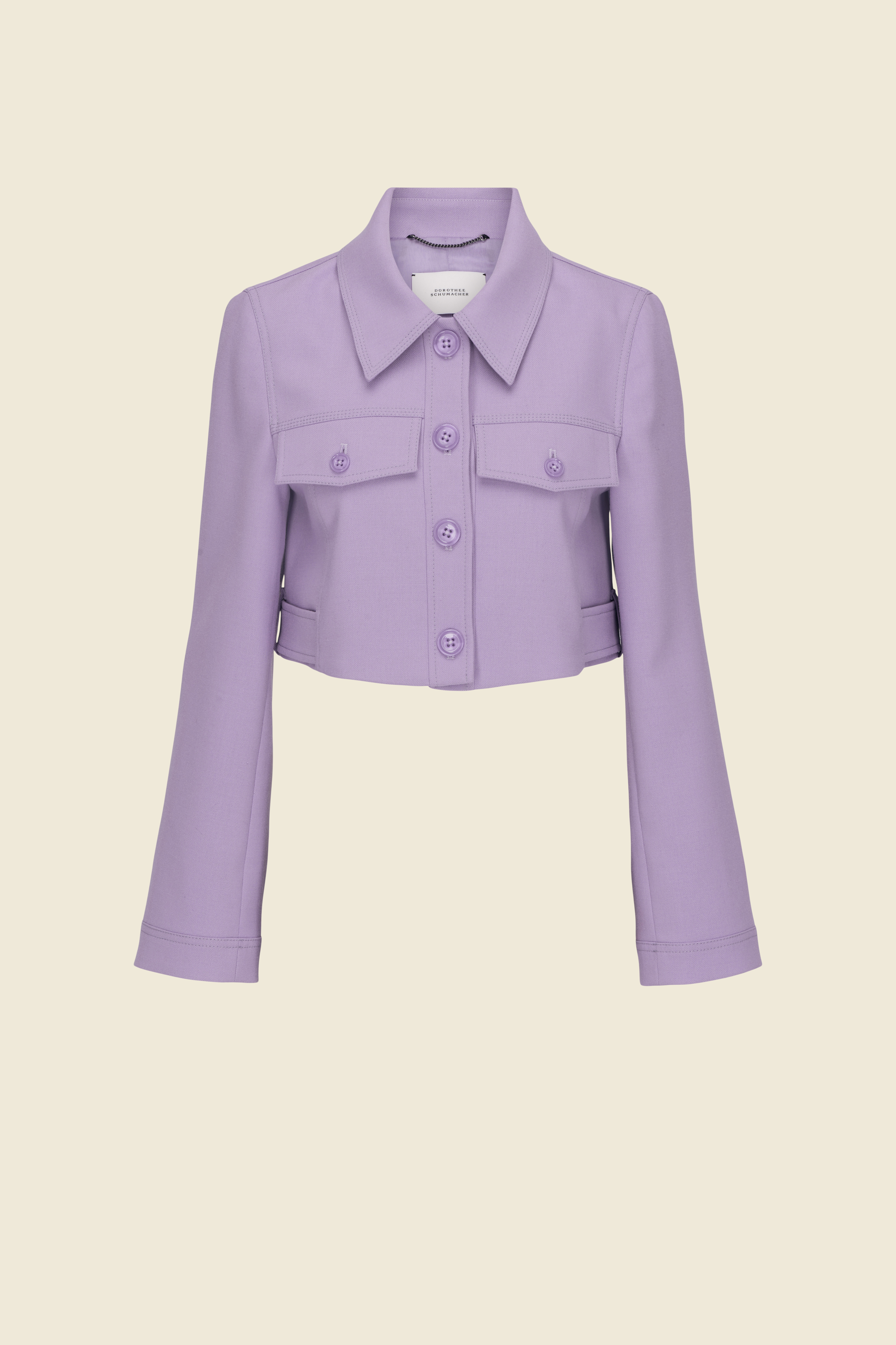 CROPPED JACKET WITH COLLAR Coats on sale 2022