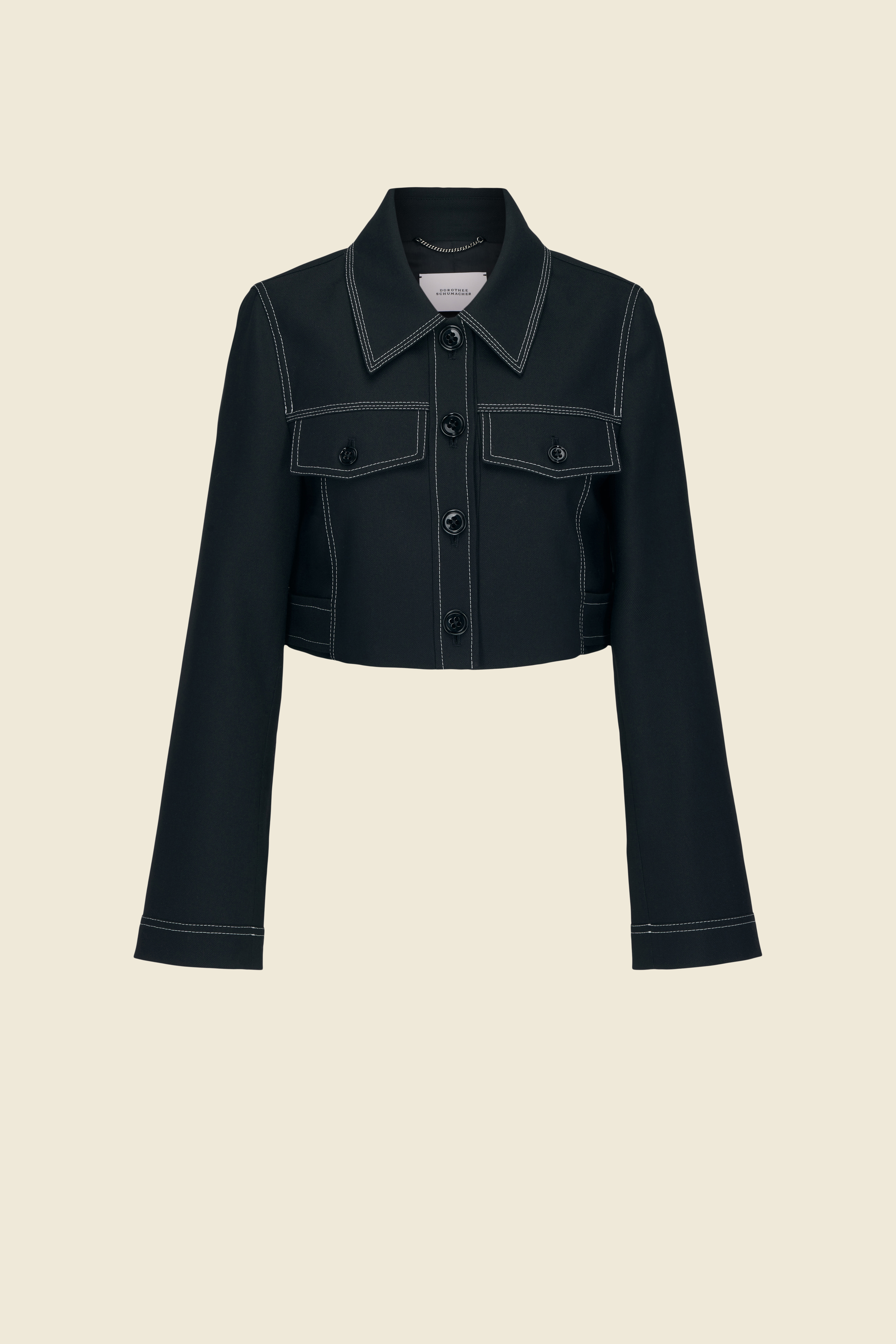 CROPPED JACKET WITH COLLAR Coats on sale 2022