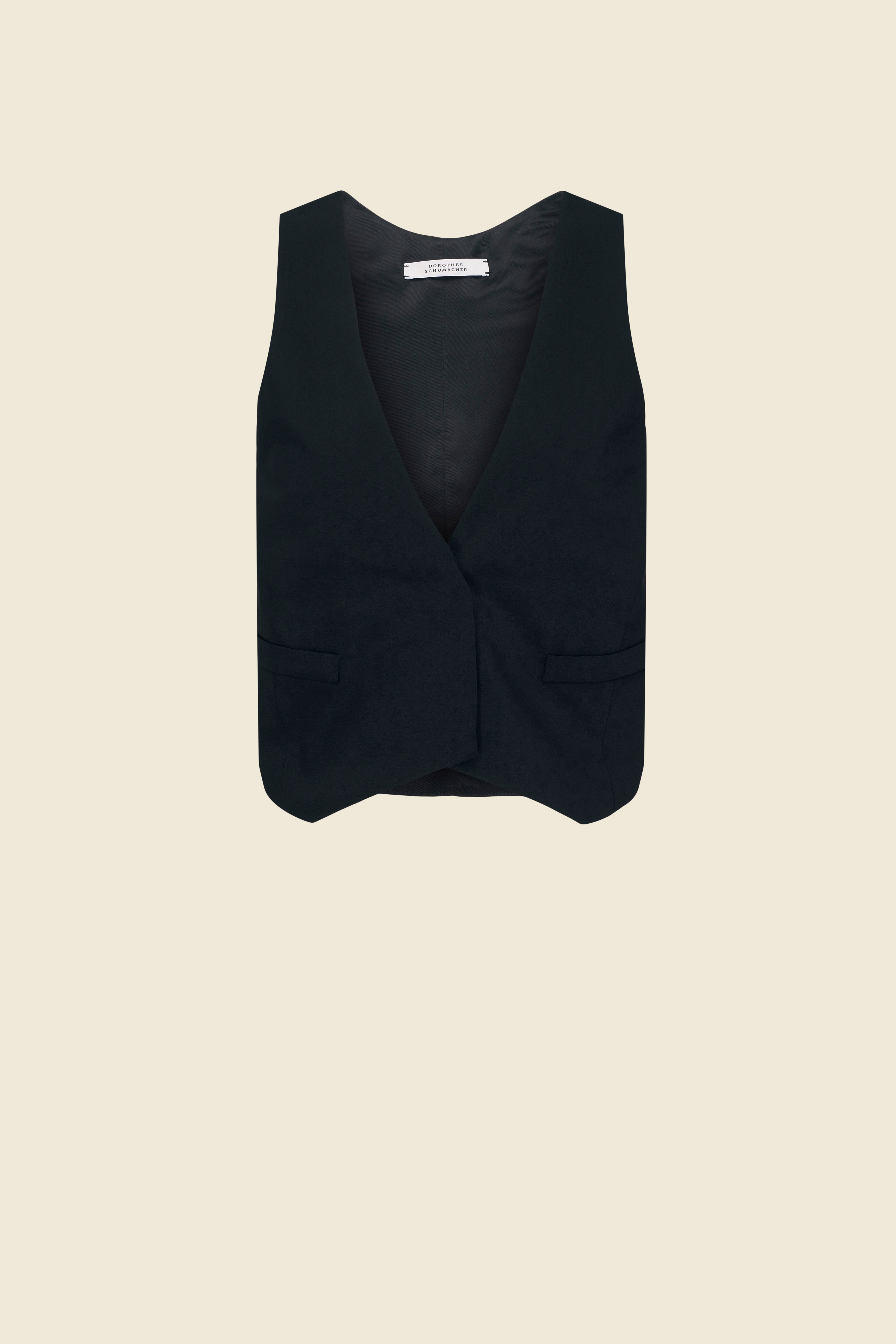 Dorothee Schumacher VEST WITH BACK TIE pure black