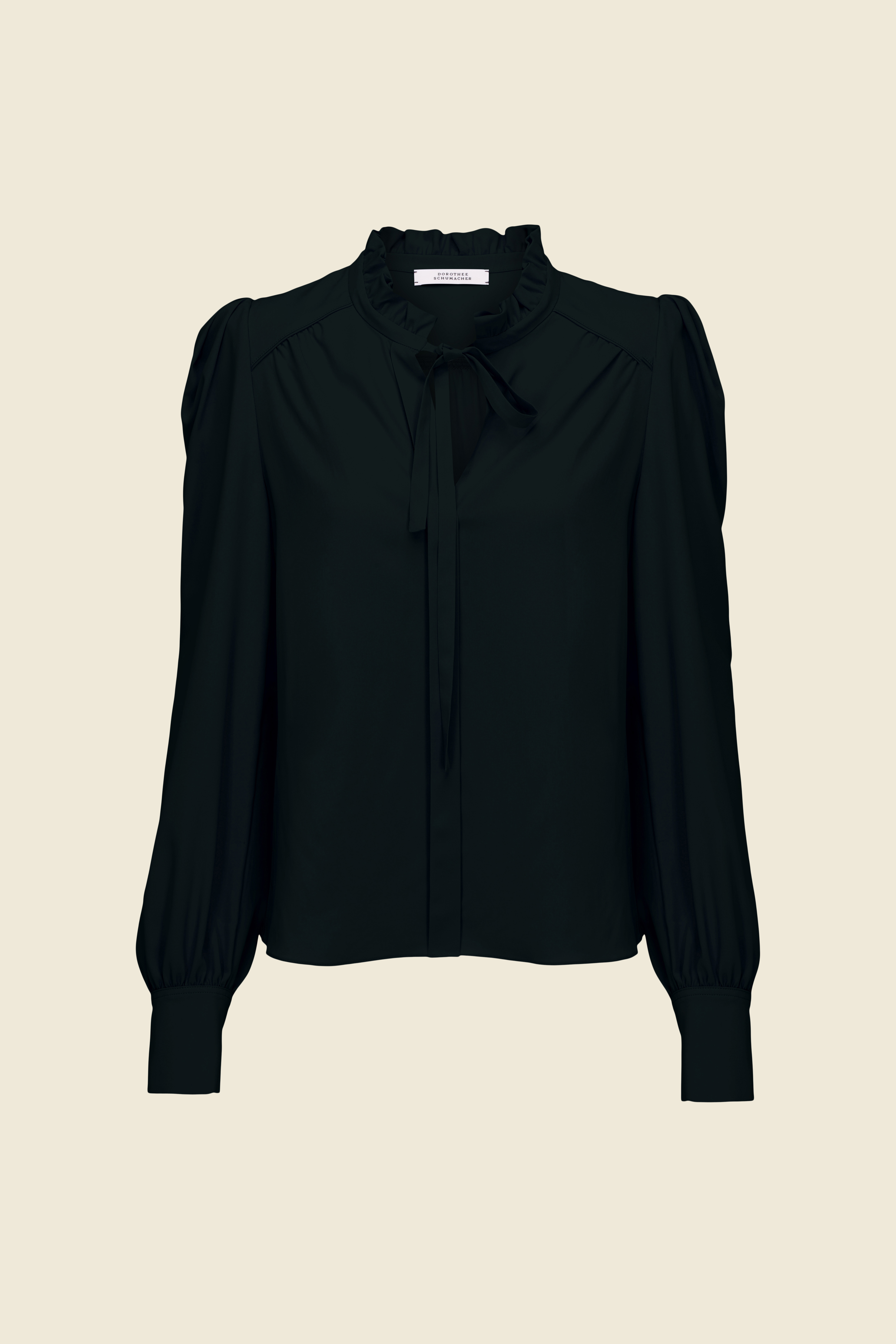 Dorothee Schumacher RUFFLE COLLAR BLOUSE pure black