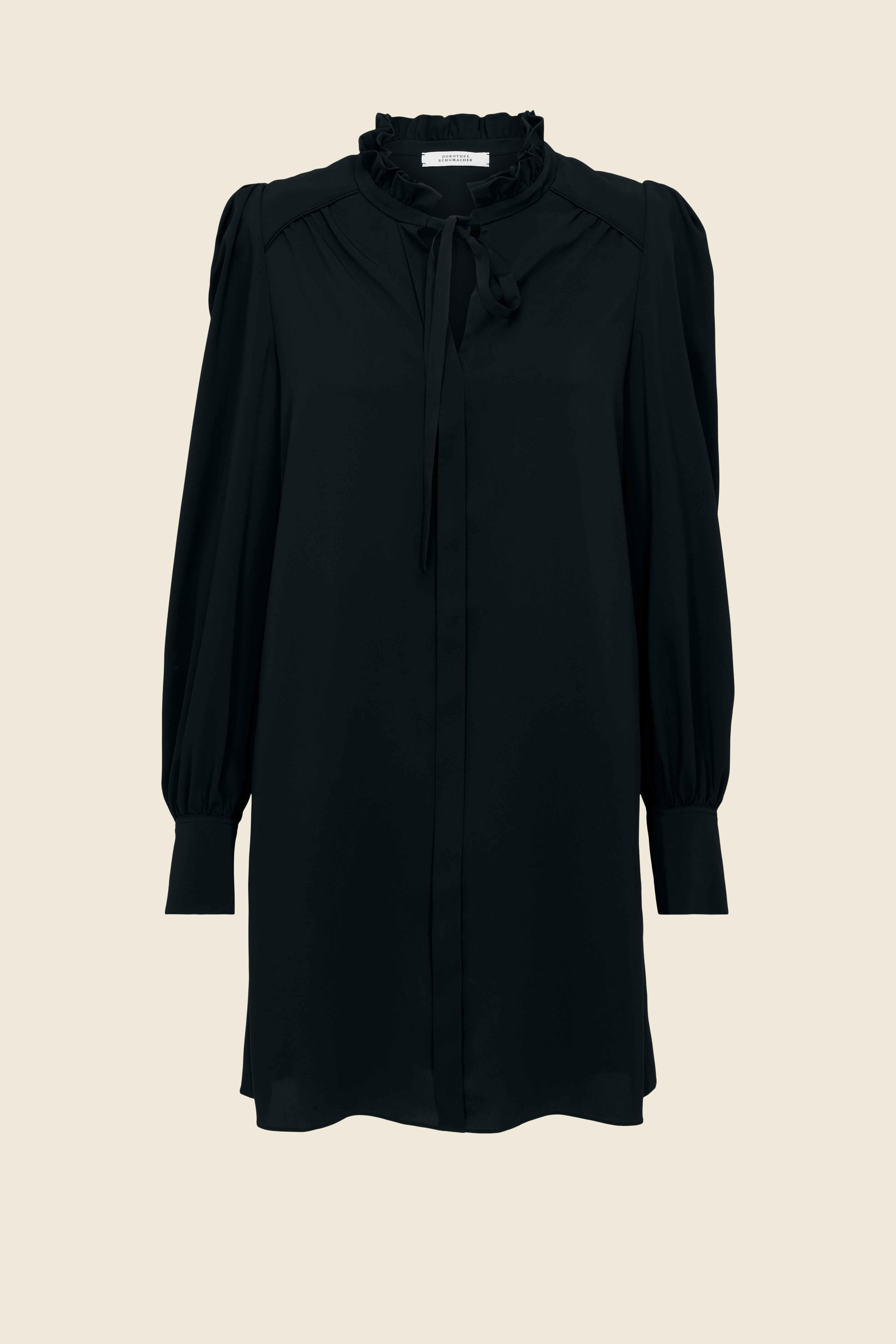 Dorothee Schumacher RUFFLE COLLAR DRESS pure black