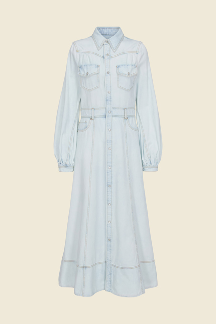 DENIM ROMANCE dress Dorothee Schumacher DENIM DRESS powder blue
