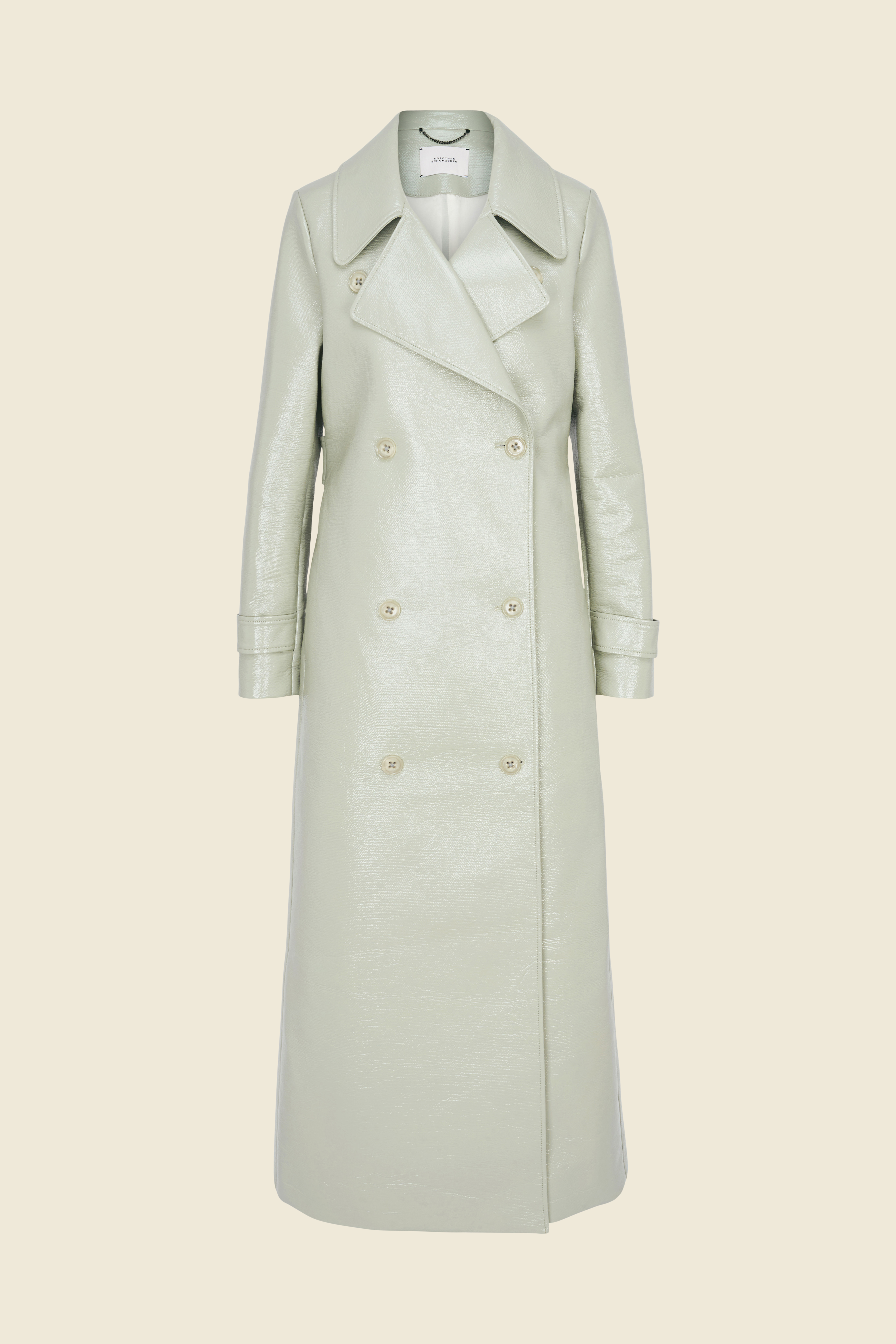 Dorothee Schumacher MANTEL AUS LACKLEDER softened green