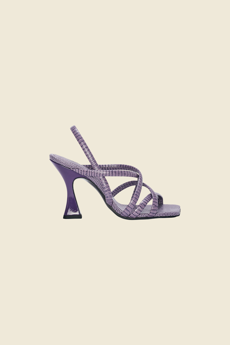 TEXTURED LUXE heeled sandal
