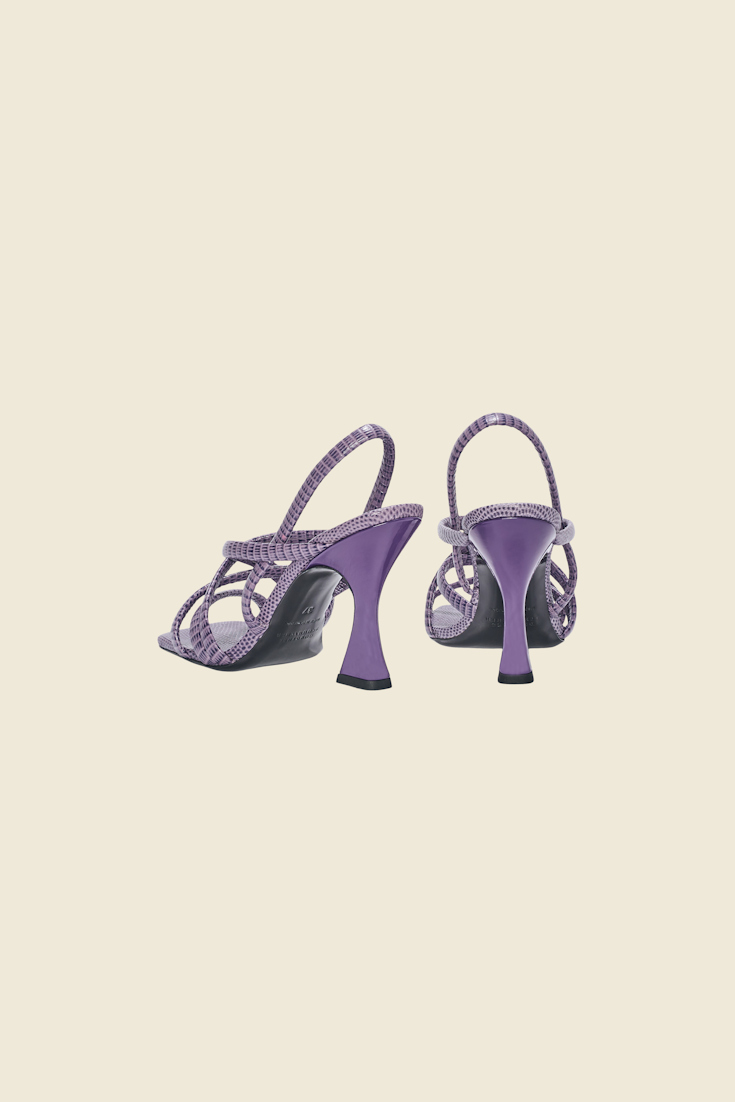 TEXTURED LUXE heeled sandal