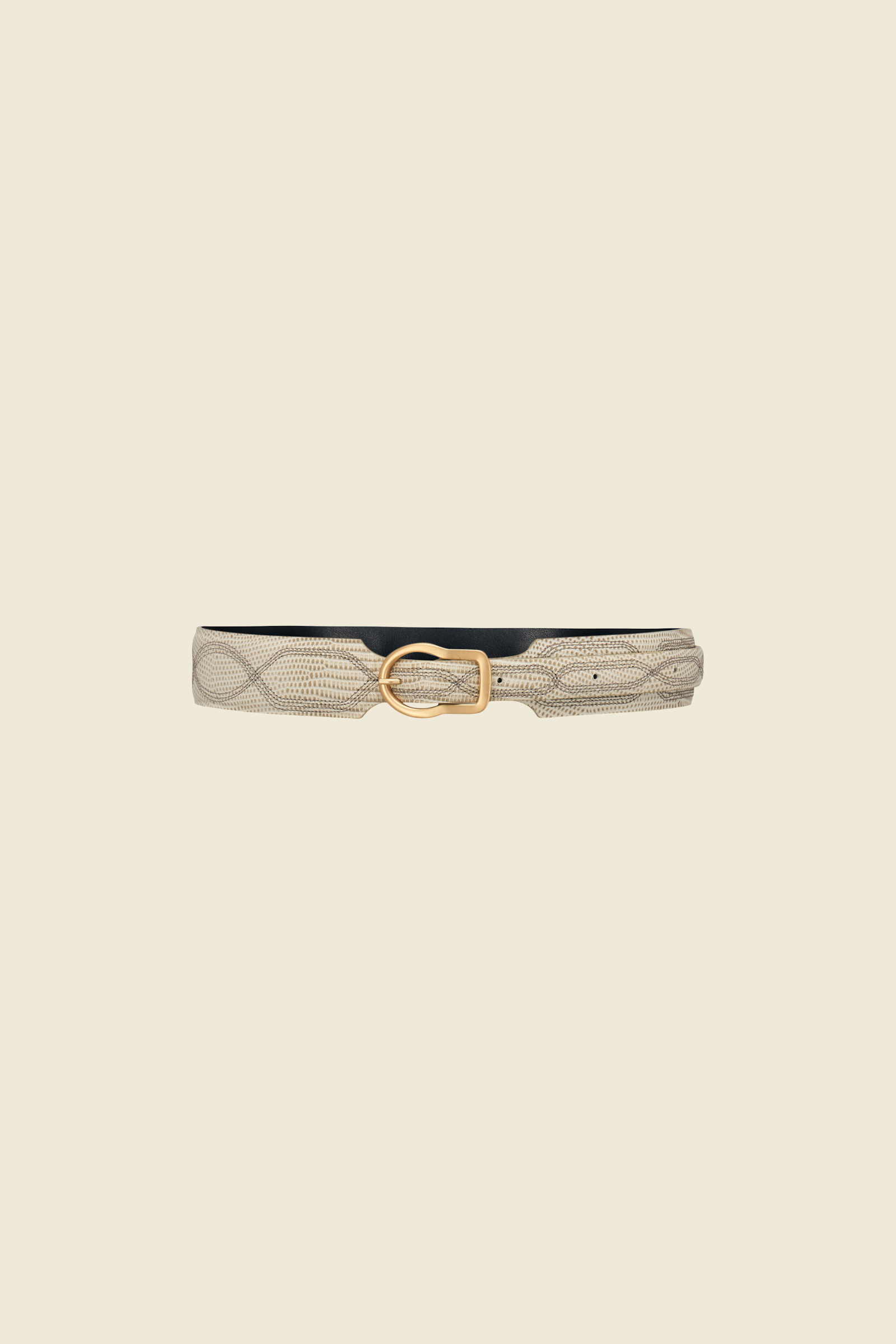 TEXTURED LUXE western belt 4cm