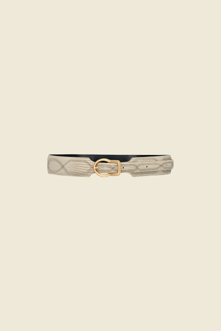 TEXTURED LUXE western belt 4cm