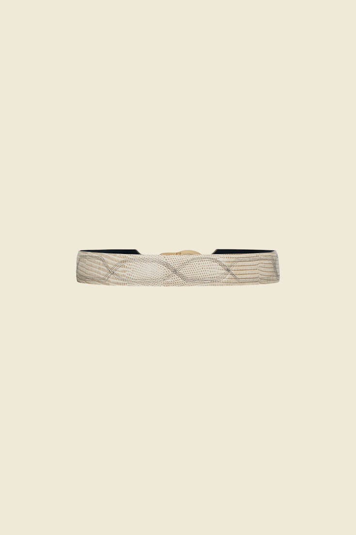 TEXTURED LUXE western belt 4cm