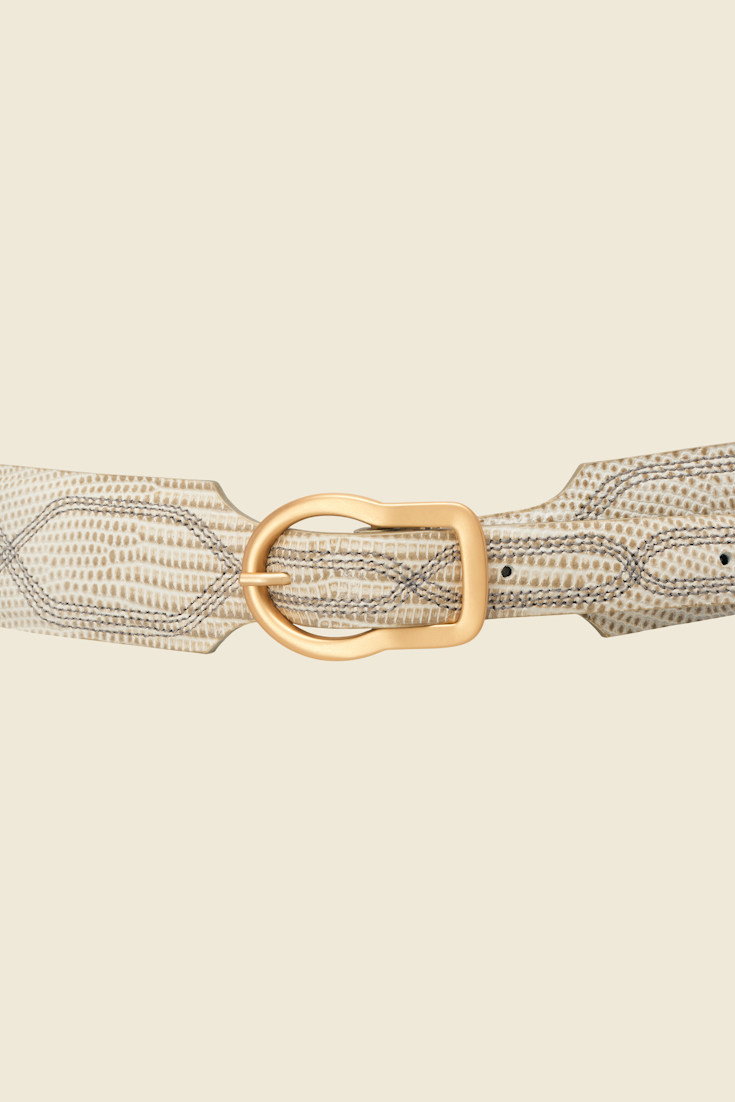 TEXTURED LUXE western belt 4cm